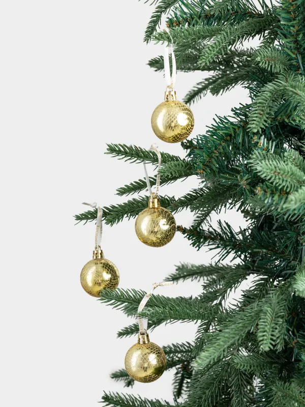 Игрушка елочная, 4 см, 6 шт, пластик, шампань, Шар, Ball sparkle, image-3