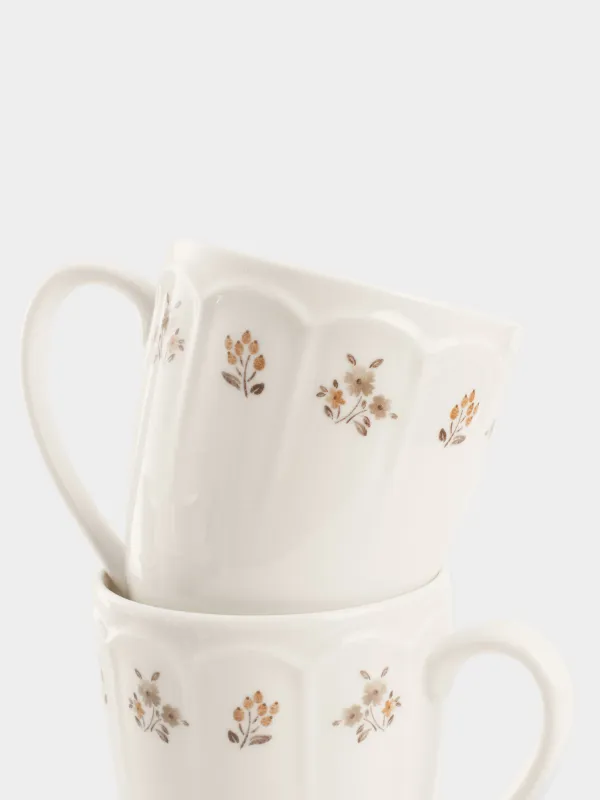 Кружка, 380 мл, 2 шт, Винтажные цветы, La flore, image-3