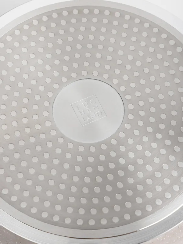 Кастрюля, 24 см, 3,9 л, с крышкой, с покрытием, алюминий, серая, Ginelli, image-5