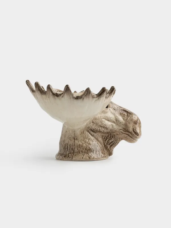 Менажница, 32х16 см, 2 отд, керамика, молочно-коричневая, Лось, Moose story, image-6