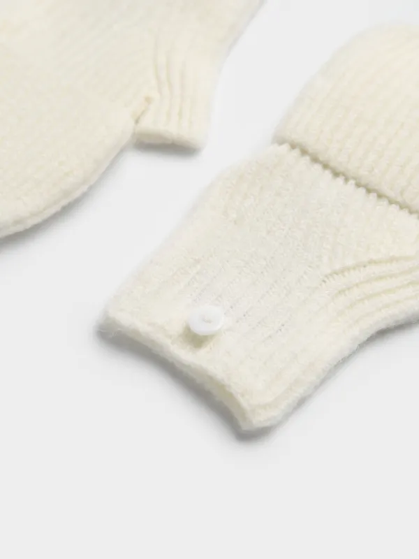 Перчатки вязаные с откидным верхом, Woolens, image-4