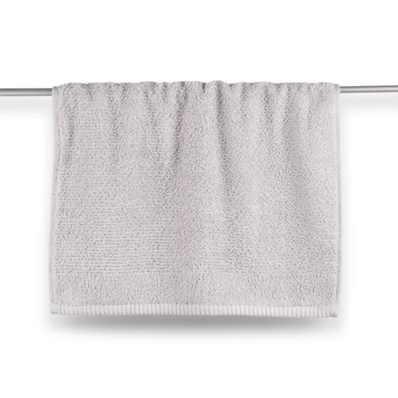 Полотенце, 40х60 см, хлопок, светло-серое, Terry cotton, image-2