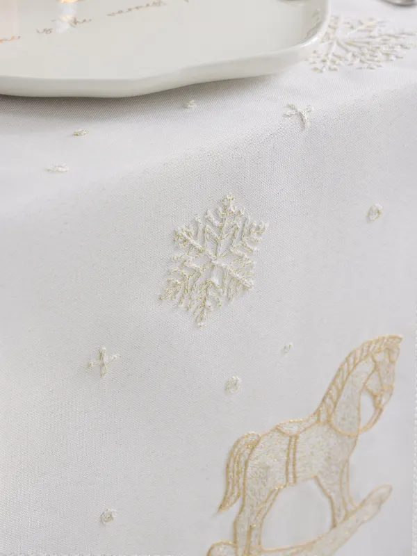 Дорожка настольная, 40х160 см, Лошадка, Snow horse, image-4