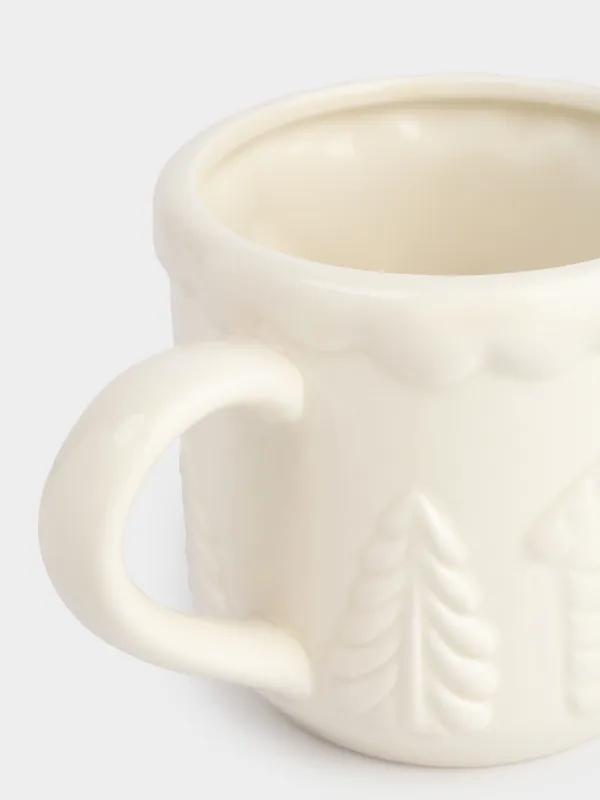 Кружка, 450 мл, Дом с елками, Snow sparks, image-2