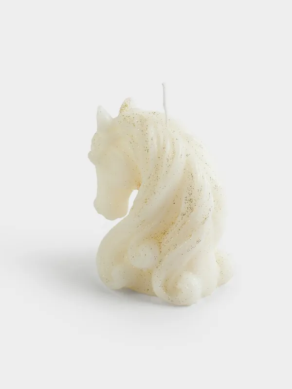 Свеча, 7x10 см, с блестками, Лошадь, Horse gold, image-2