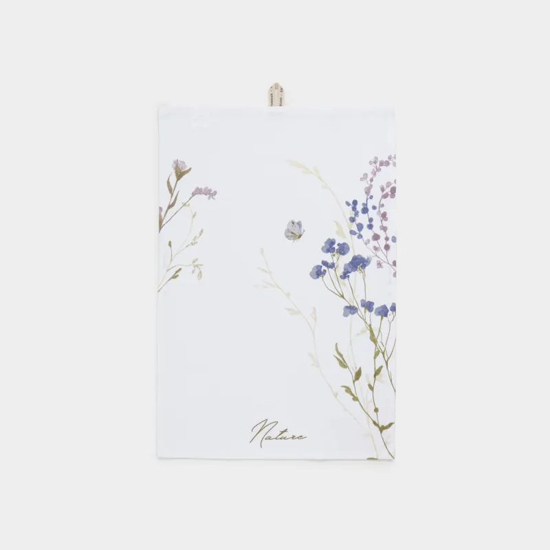 Полотенце кухонное, 40х60 см, хлопок, молочное, Весенние цветы, Meadow