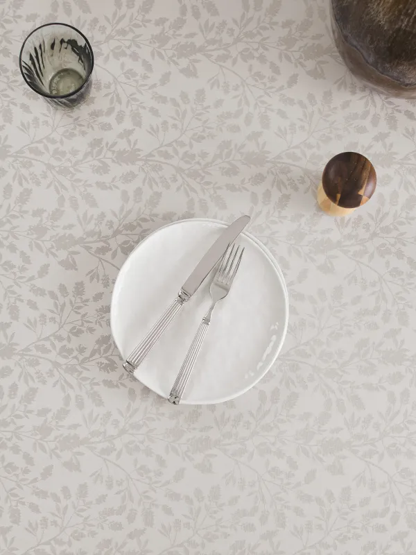 Скатерть, 160х160 см, жаккард, полиэстер, бежевая, Ветви, Slender branches, image-4