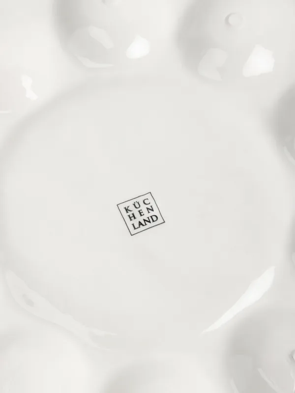 Блюдо пасхальное, 26 см, с местом для кулича,Нежные цветы, El flora, image-4