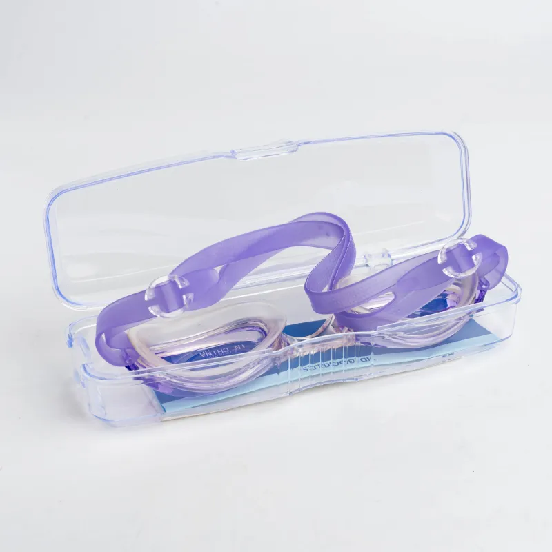 Очки для плавания, в футляре, пластик/резина, фиолетовые, Swim, image-5