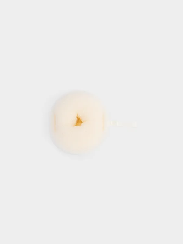 Мочалка для мытья тела, 11 см, отшелушивающая, с держателем, полиамид, бежевая, Rayon spa, image-2