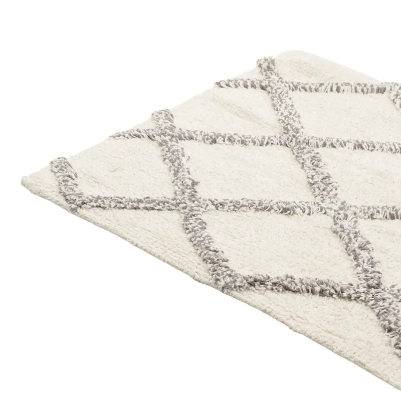 Коврик, 50х80 см, хлопок, бежевый, Ромбы, Rhombic, image-2