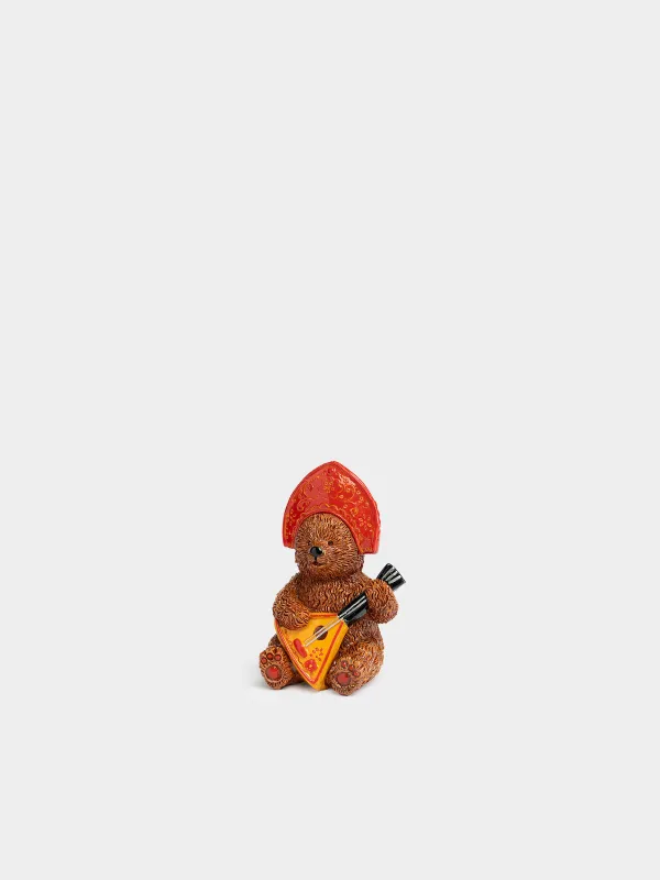 Статуэтка, 10 см, Медведь с балалайкой, Bear, image-0