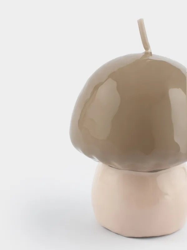 Свеча, 7х8 см, молочно-коричневая, Гриб, Colors autumn, image-1