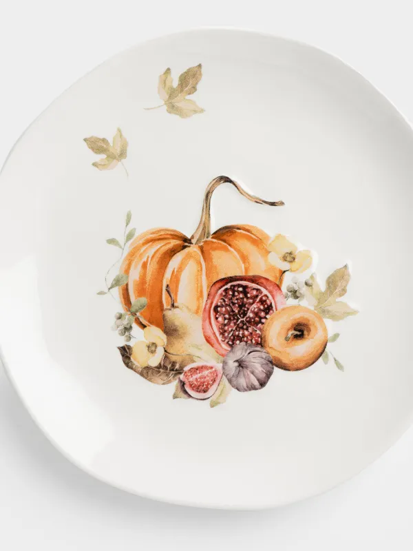 Тарелка закусочная, 22 см, Тыква с фруктами, Pumpkin garden, image-1