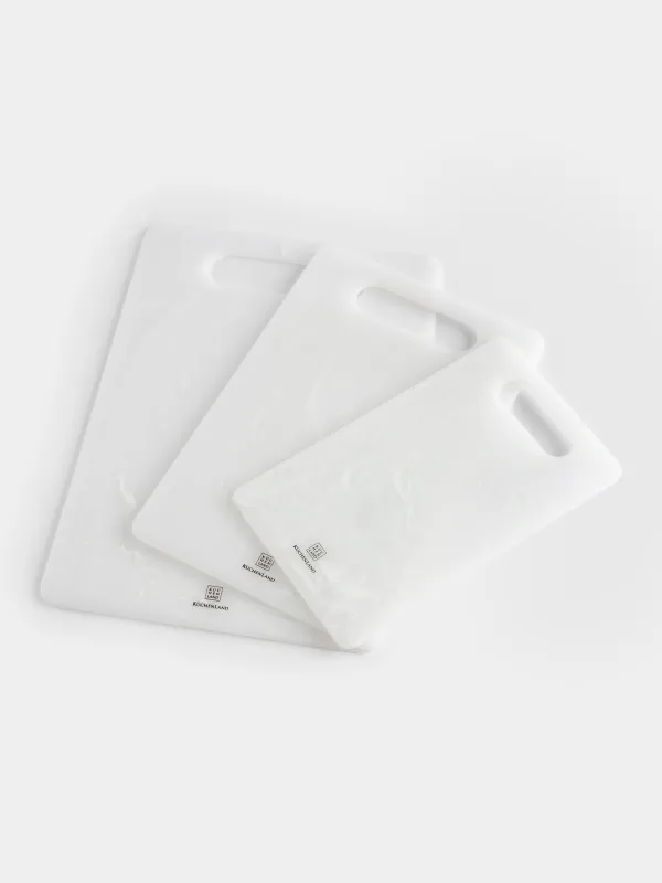 Набор досок разделочных, 25/30/35 см, 3 шт, пластик, прямоугольный, белый, Maniera, image-7