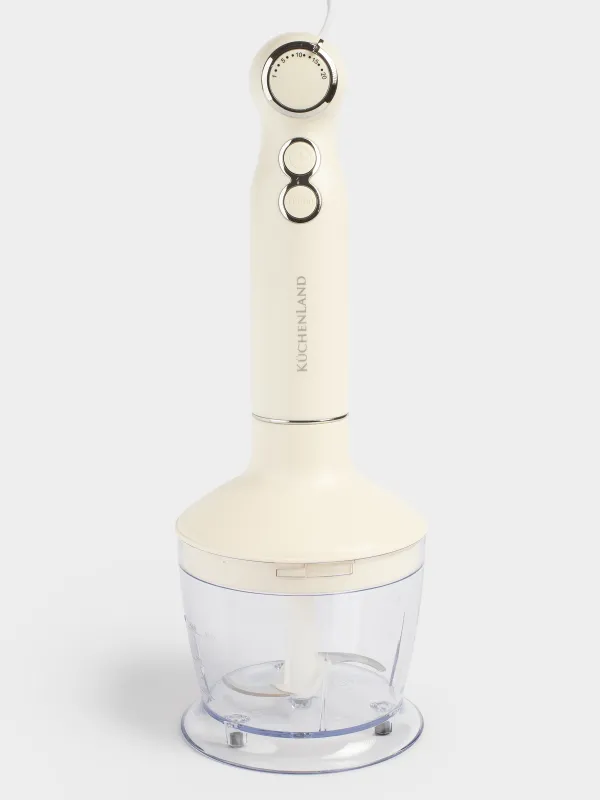 Блендер погружной, электрический, 800 Вт, 4 пр, сталь/пластик, бежевый, Vintage kitchen, image-1