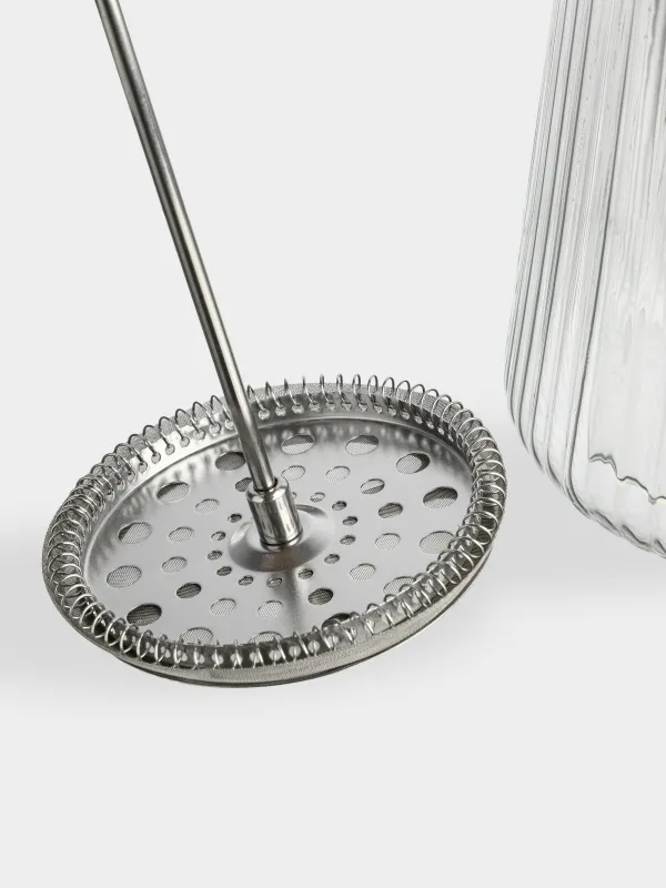 Френч-пресс, 1 л, стекло Б/сталь/дерево, Air ribby, image-4