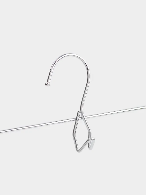 Вешалка для брюк/юбок, 33 см, 3 шт, с зажимами, металл с покрытием, бежевая, Colorful house, image-4