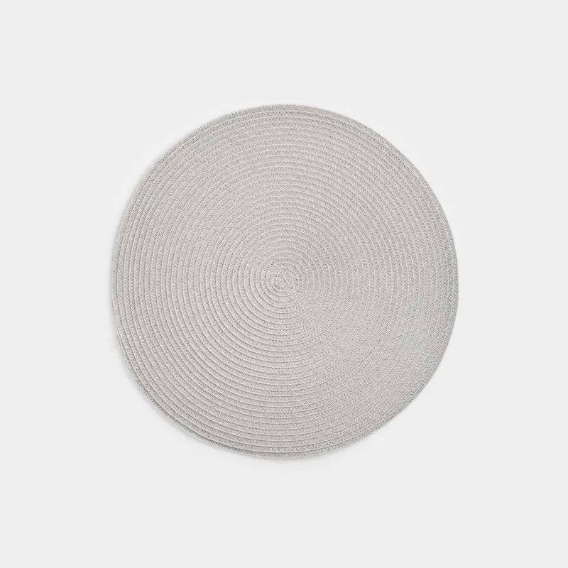 Салфетка под приборы, 38 см, полипропилен/ПЭТ, круглая, бежевая, Basic