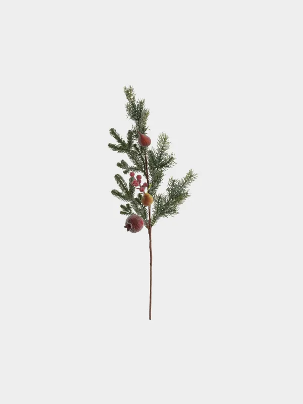 Ветка декоративная, 66 см, Фрукты и ягоды, Conifer fruit, image-0