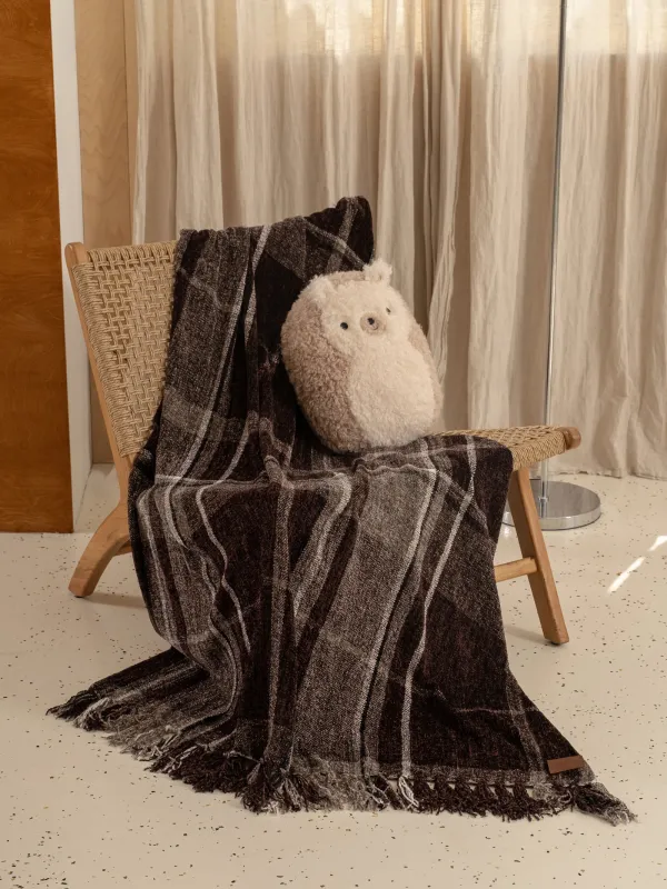 Подушка декоративная, 35х28 см, букле, бежево-коричневая, Еж, Boucle figure, image-2