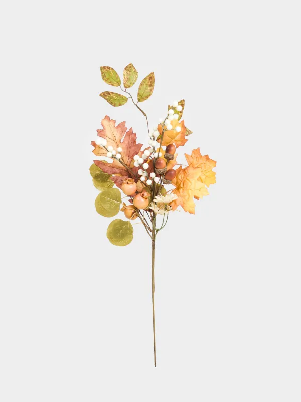 Ветка декоративная, 60 см, полиэстер/пенопласт, Шиповник с ягодами, Forest symphony decor, image-0