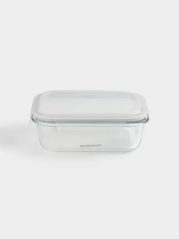Контейнер, 640 мл, с клипсами, стекло Т/пластик, прямоугольный, Clip, image-0