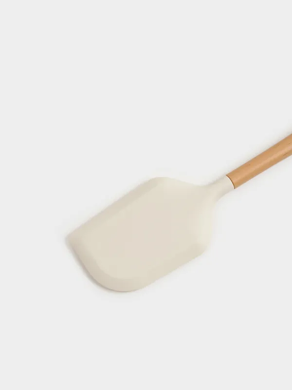 Лопатка-шпатель, 31 см, силикон/пластик, бежевая, Letia, image-2