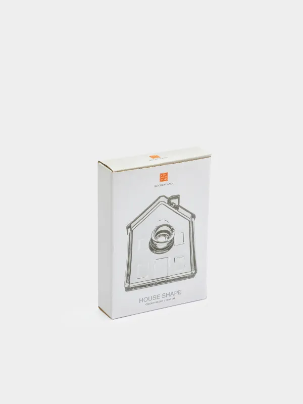 Подсвечник, 14 см, для тонкой свечи, стекло, House shape, image-5