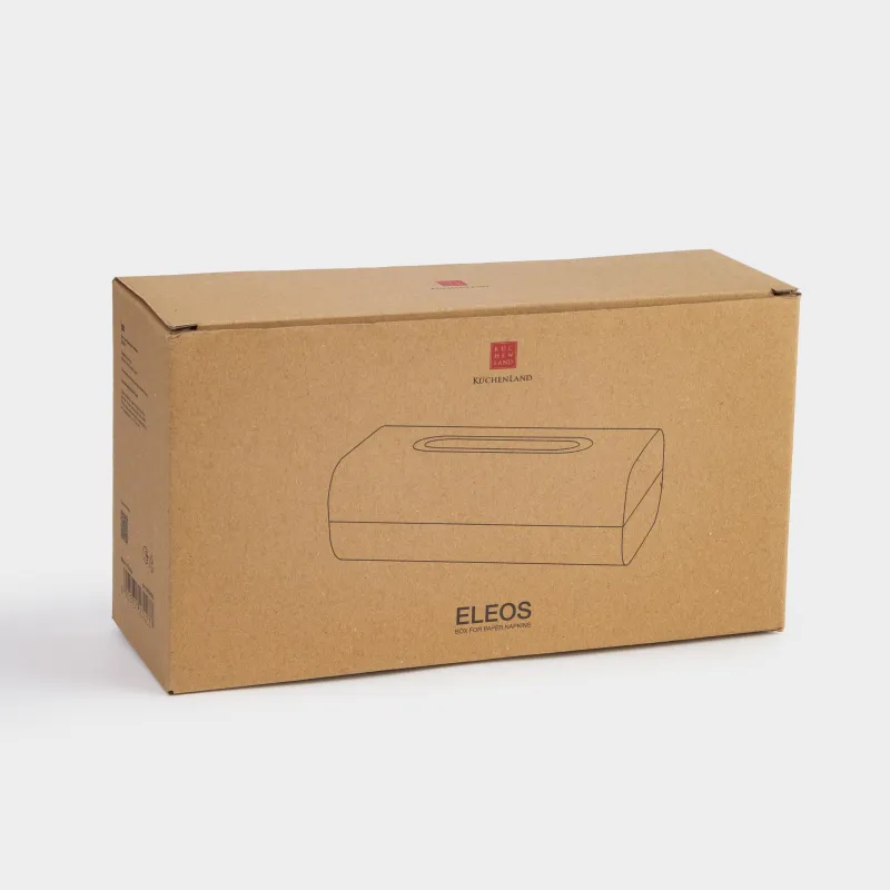 Бокс для бумажных салфеток, 24х14 см, пластик/акрил, молочный, Eleos, image-5