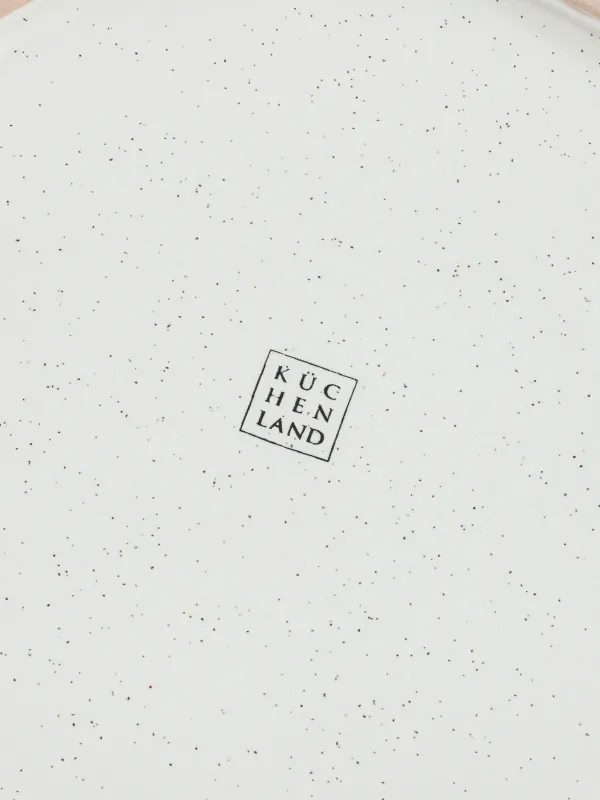 Тарелка обеденная, 27 см, 2 шт, керамика, молочная, в крапинку, Particle, image-5