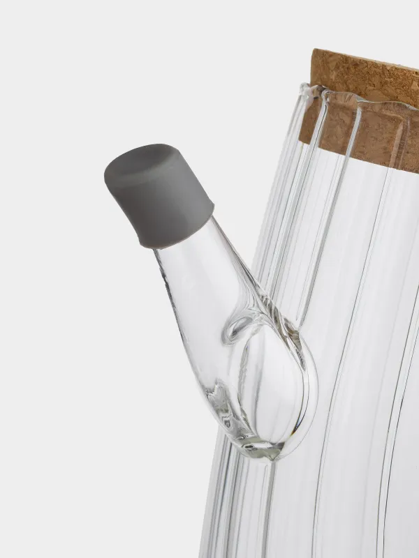 Емкость для масла или уксуса, 750 мл, с крышкой, стекло Б/пробка, Camellia cork, image-4