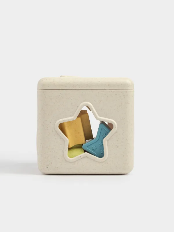 Игрушка-сортер, 11 см, 5 пр, развивающая, растительное волокно/пластик, Кубик, Kiddy, image-5