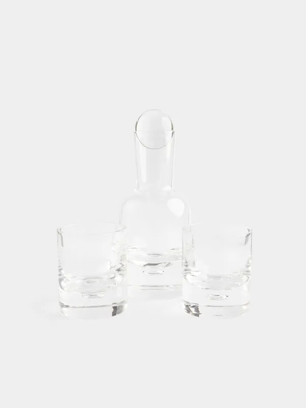 Набор для виски, 2 перс, 3 пр, графин/стаканы, стекло, Пузырь, Dew, image-1