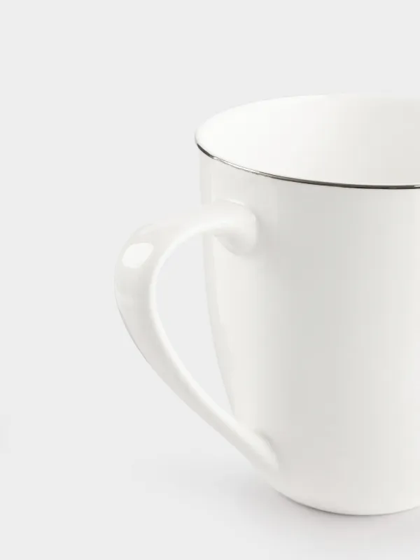 Кружка, 450 мл, 2 шт, фарфор F, белая, Ideal silver, image-3