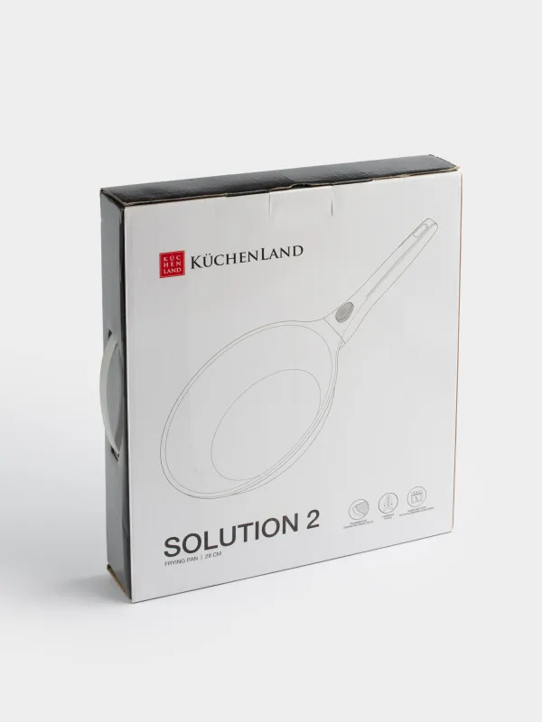 Сковорода, 28 см, съемная ручка, с покрытием, алюминий, Solution 2, image-8
