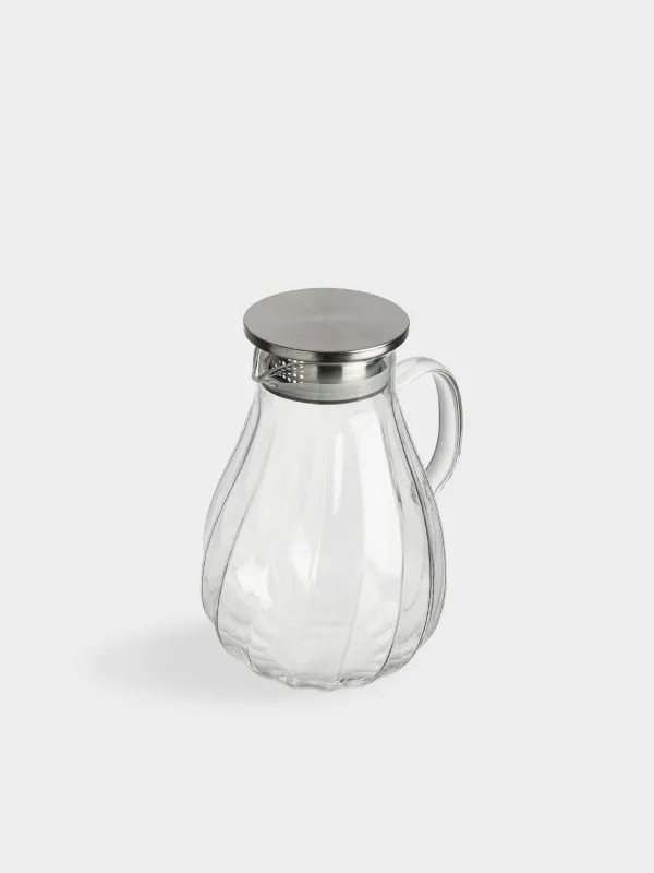 Кувшин, 1,8 л, с крышкой-фильтром, стекло Б/сталь, Ledge, image-2