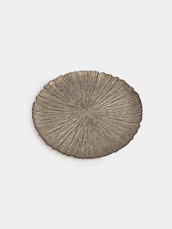 Тарелка обеденная, 28 см, стекло, коричневая, Raisen, image-1