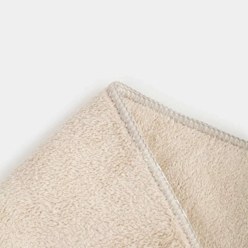 Полотенце-тюрбан для волос, 60х23 см, флис, бежевое, Showy, image-4