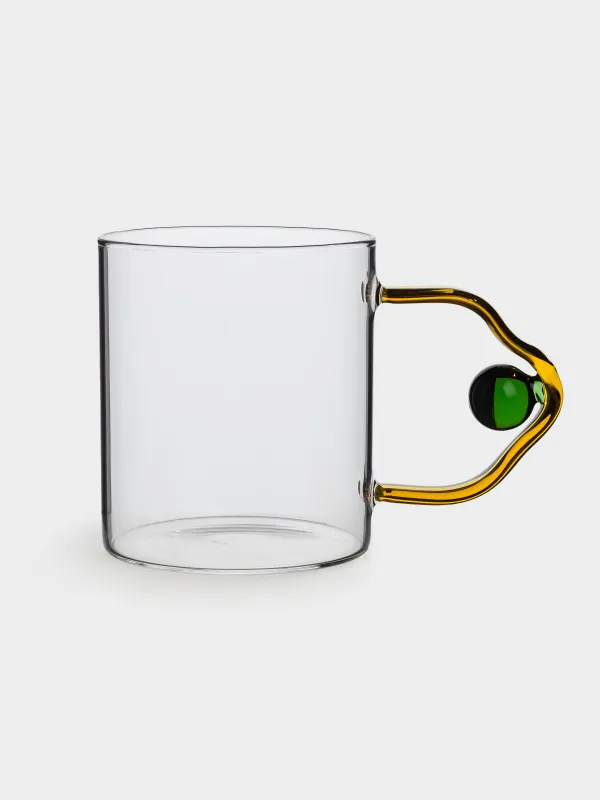 Кружка, 380 мл, стекло Б, с фигурной ручкой, Шар, Benty-color, image-0