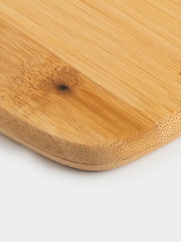 Доска разделочная, 20х15 см, прямоугольная, закругленная, бамбук, Bamboo, image-5