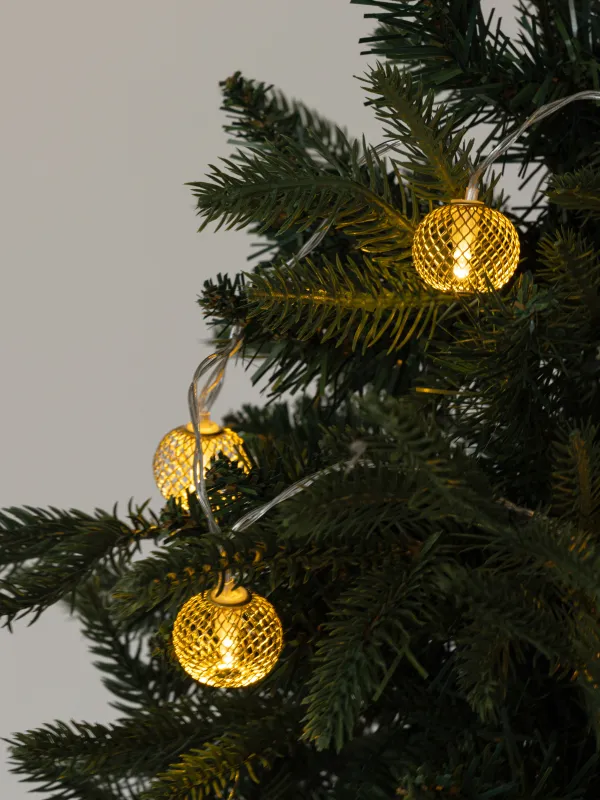 Гирлянда декоративная, 1,35 м, с подсветкой, 10 ламп, Фонарь, Christmas, image-1