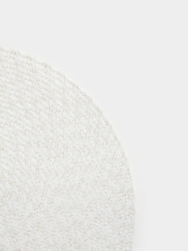 Салфетка под приборы, 38 см, полиэстер, круглая, молочная, Ring mix, image-3