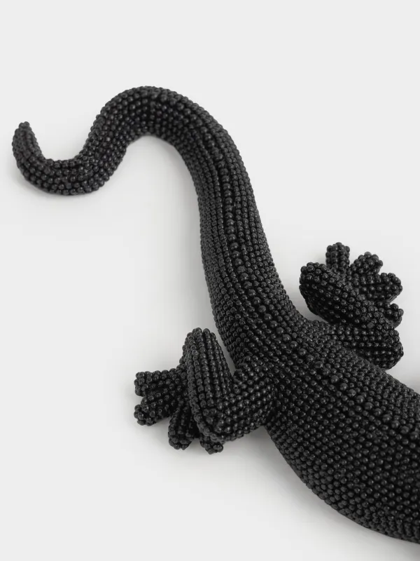 Статуэтка, 25 см, полирезин, черная, Ящерица, Paradise garden, image-5