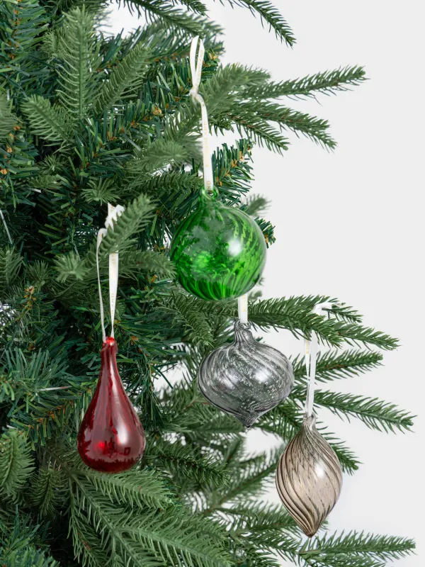 Набор елочных игрушек, 4 шт, стекло, Abstract figure, image-5