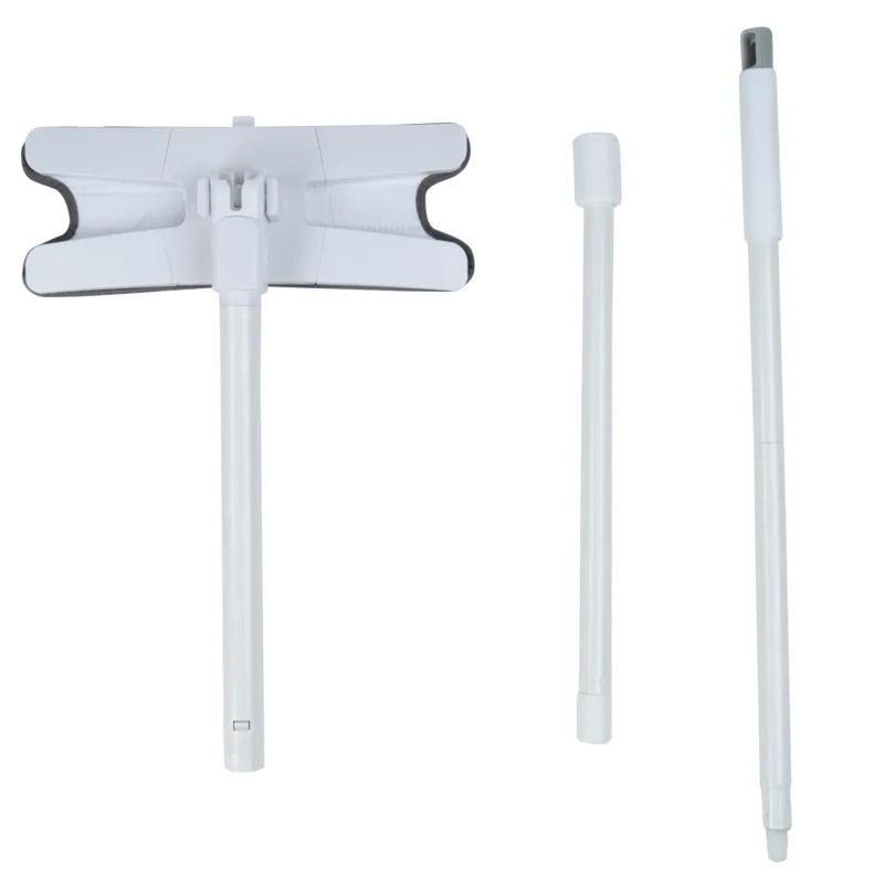 Швабра с ведром, с отжимом и полосканием, фигурная, бело-серая, Mop, image-7