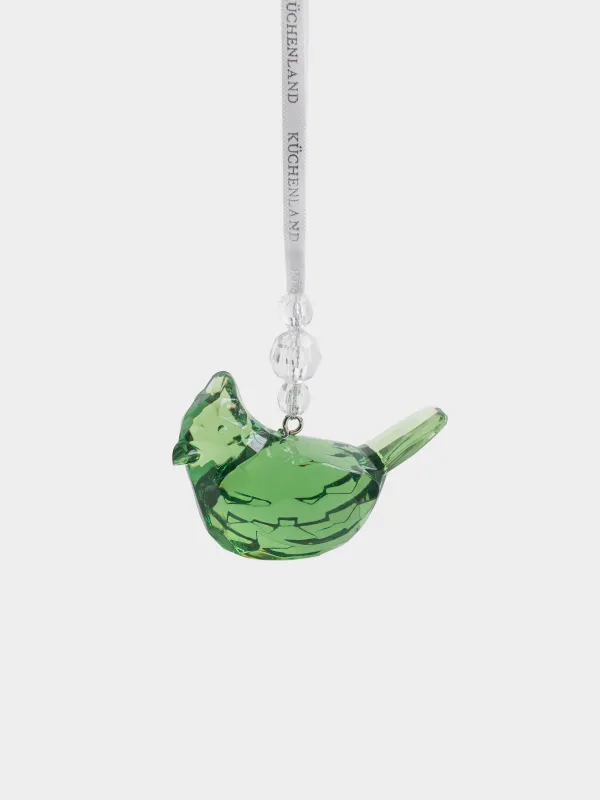 Игрушка елочная, 7х5 см, Птица, Figure crystal, image-1