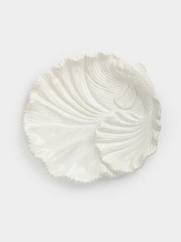 Блюдо декоративное, 22 см, керамика, молочное, Рыбка, Goldfish, image-0