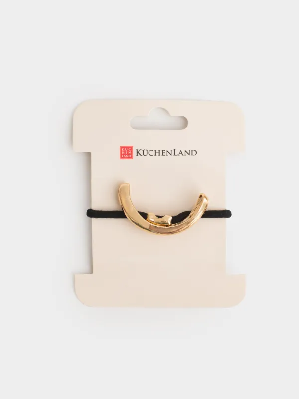 Резинка для волос, 6 см, металл, золотистая, Hairstyle, image-2