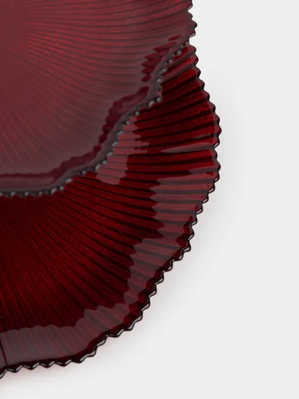 Подставка для пирожных, 21х28/26 см, 2 яруса, стекло Р/металл, красная, Ribby color, image-5